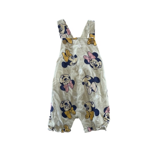 Disney Baby Other - Disney Baby Girls Minnie Mouse Overall Romper Jumpsuit Cream 18 Months